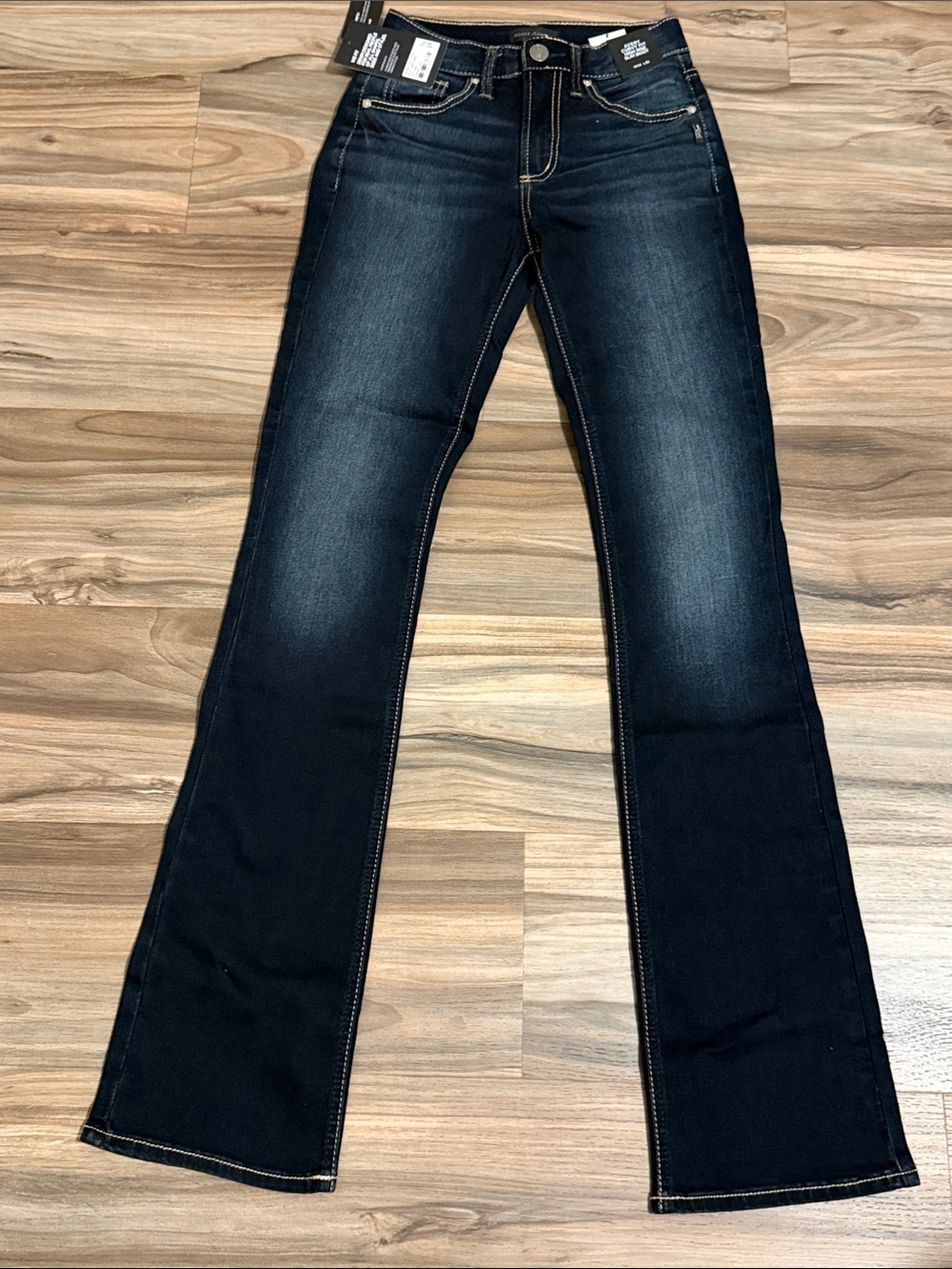 Silver Jeans Avery Slim Boot Womens 24 Curvy Fit Stretch High Rise Dark Wash NWT